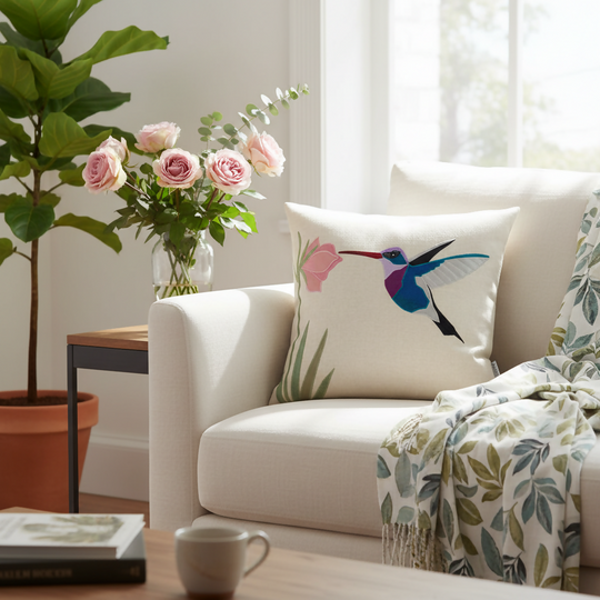 Hummingbird Handmade Cushion