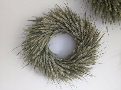 Handmade Forever Wreath Made From Green Wheat