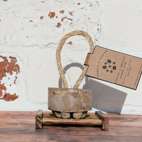 Coffee & Orange Scrub Bar (With Upcycled Coffee Grounds)