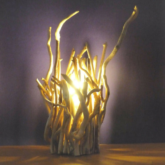 Bespoke driftwood twig lamp