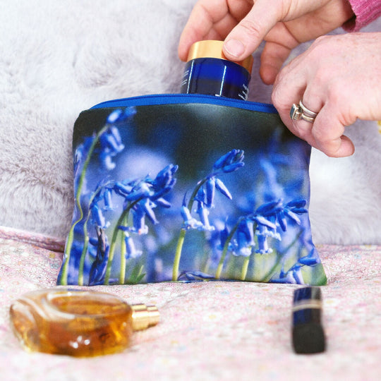 Bluebell velvet pouch