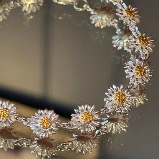 Sterling Silver Daisy Chain Bracelet