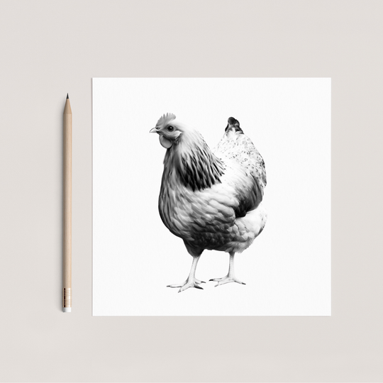 Cockerel Hand Drawn Greeting Card