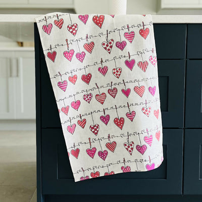 hearts tea towel 2