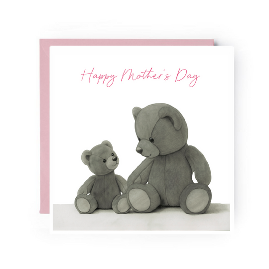 Teddy Bear Mother’s Day Card – Cute Cuddly Mum Greeting – Sweet Animal-Themed Mother’s Day Card