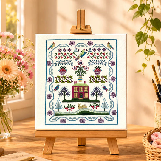 WinterBerry Cottage Hand Embroidery Kit