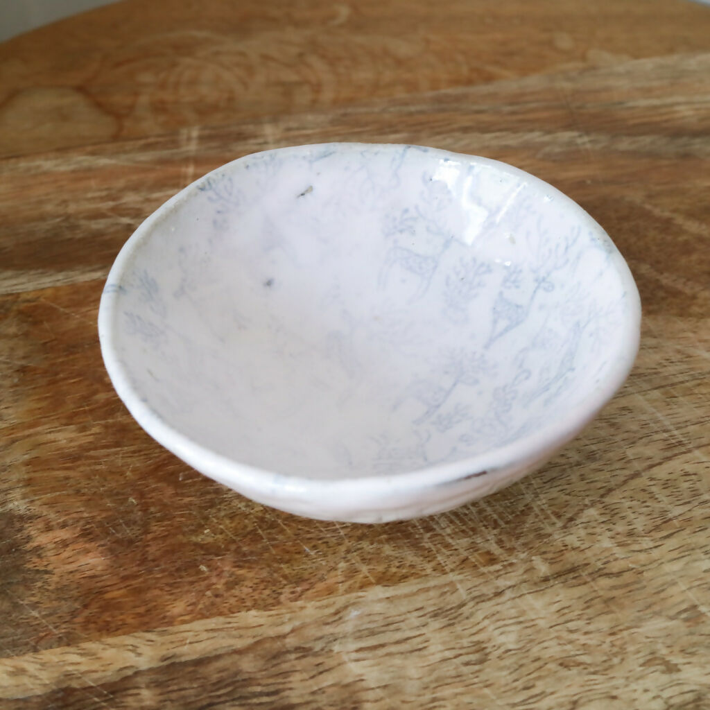 Handmade Stoneware Bowl in Reindeer  Design-03