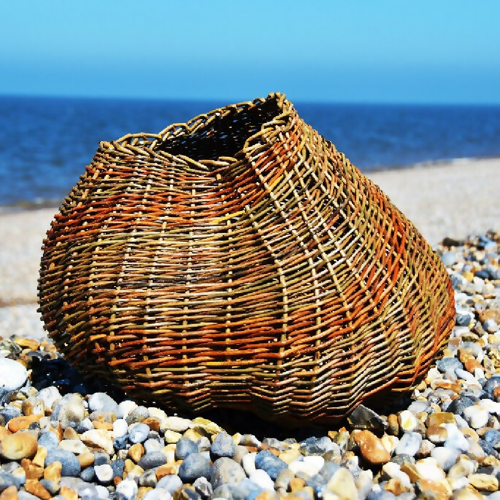 Organic, Sculptural Basket in Mixed Willow