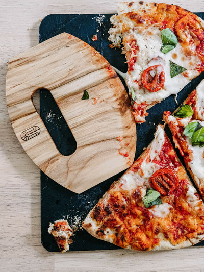 Wooden Pizza Cutter in Sycamore