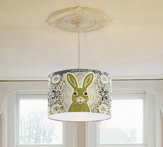 Modern Rabbit Print Lampshade