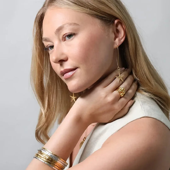 Delicate Starfish Dangle Earrings