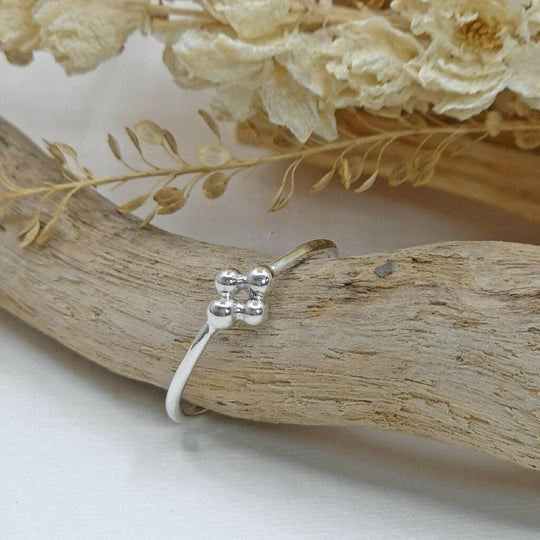 Handmade Argentium Silver Bud Stacking Ring