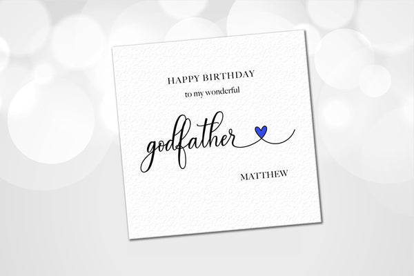 Personalised Godfather Birthday Card