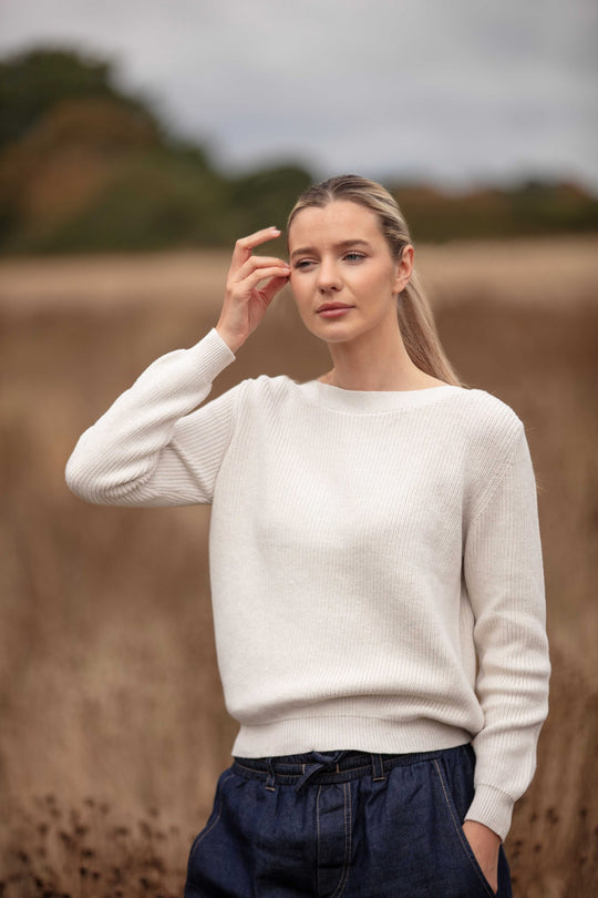 Blythe rib knit organic cotton sweater
