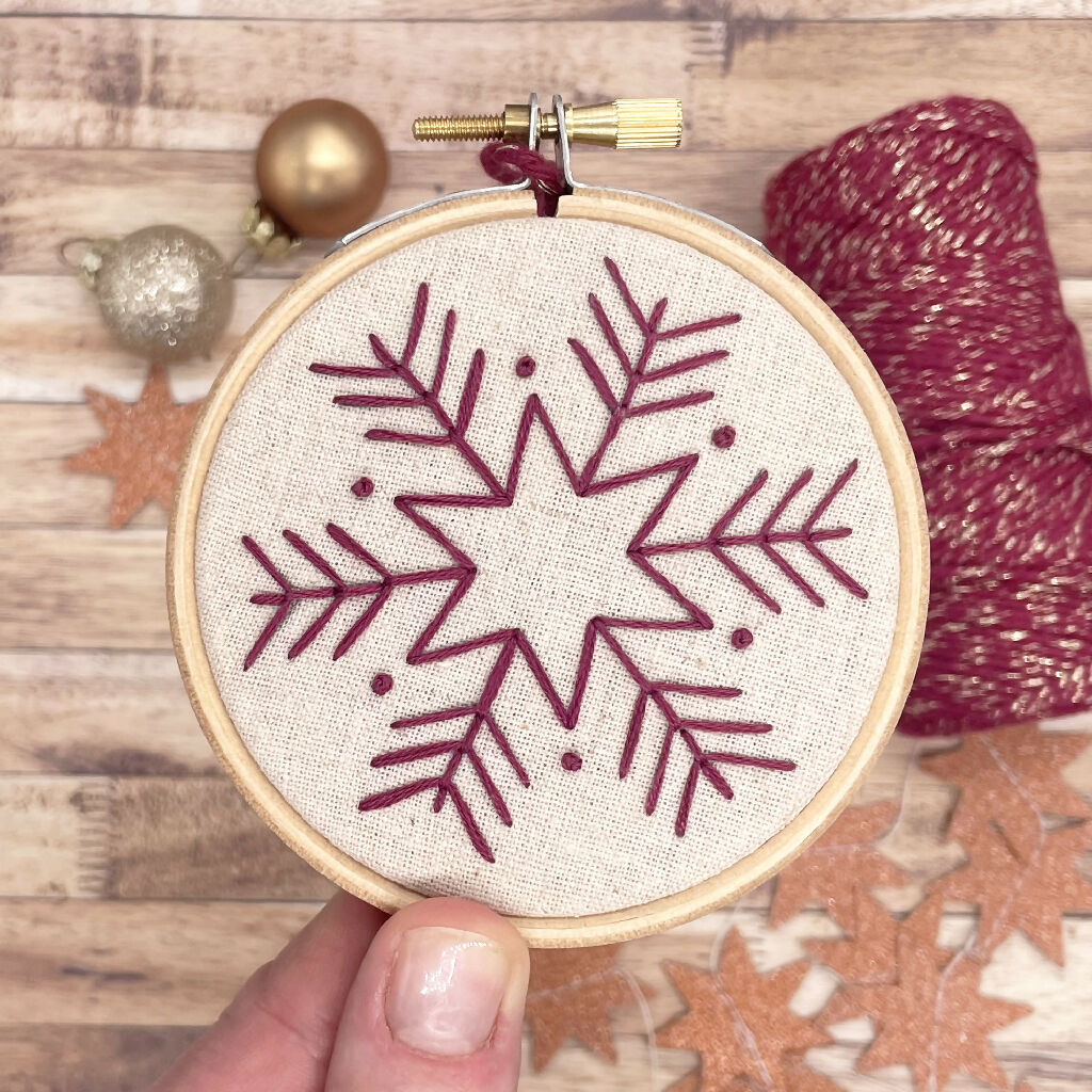 Snowflake Christmas Decoration Embroidery Kit