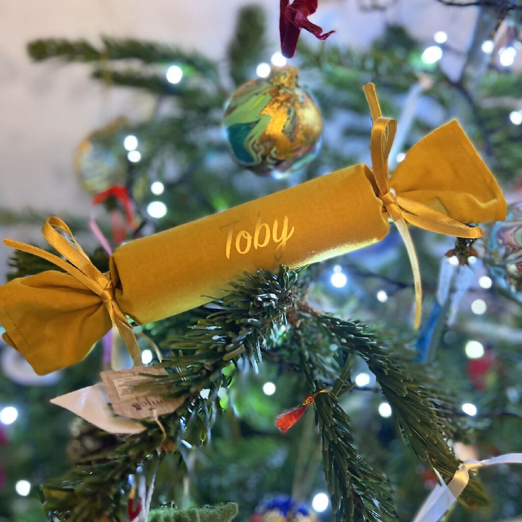 christmas cracker on tree