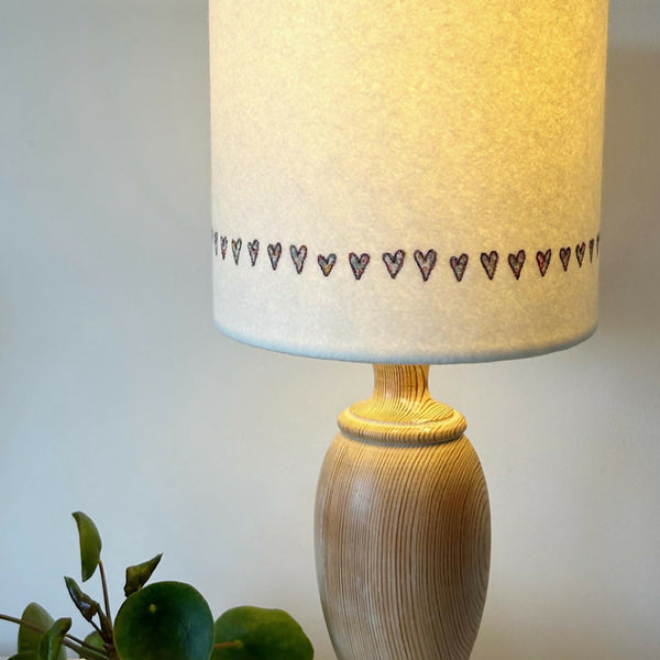 Embroidered Heart Liberty Print Lampshade