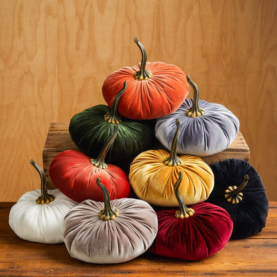 Large Handmade Velvet Pumpkins ~ 11 various colourways