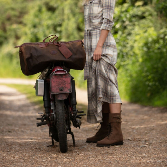 Osprey Chic Country Boot in Mushroom Suede