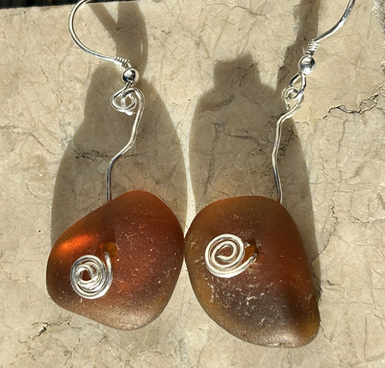Sea glass earrings