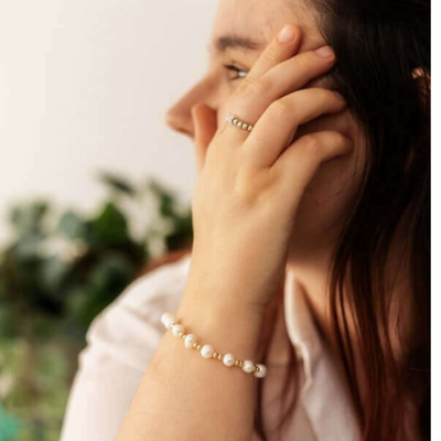 Freshwater Pearl Bracelet in Sterling Silver or Gold Filled (2)