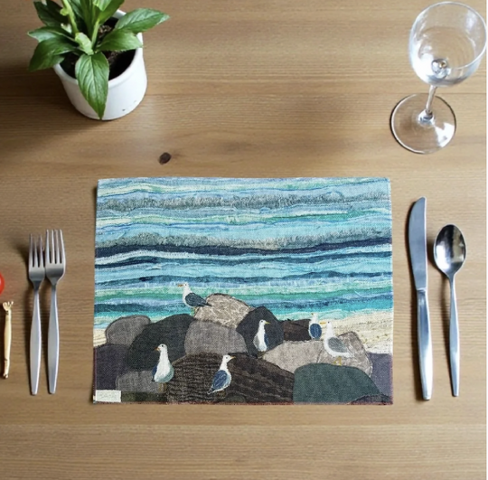 Seagulls Pure Linen Placemat Set