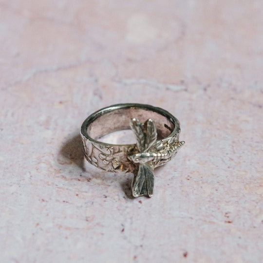 Handmade Silver Dragonfly Ring