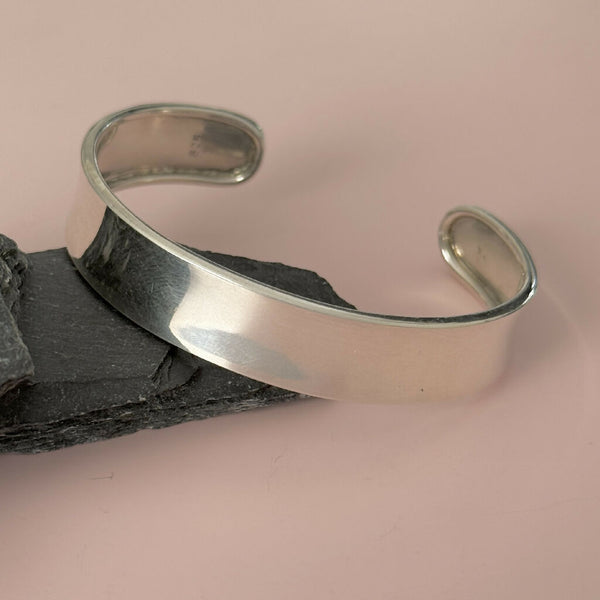 Concave Silver Cuff