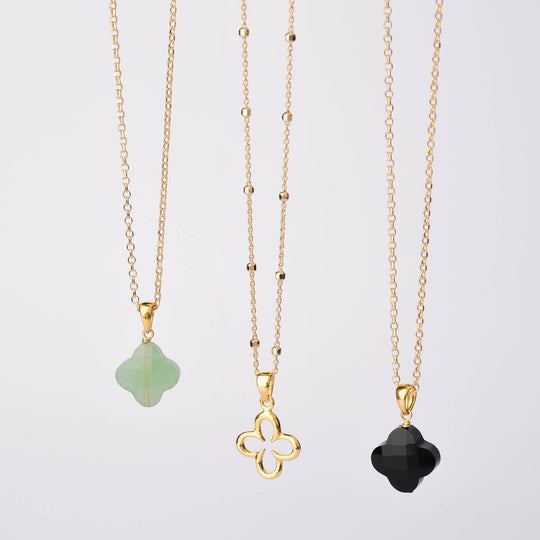 Gem Clover Necklace