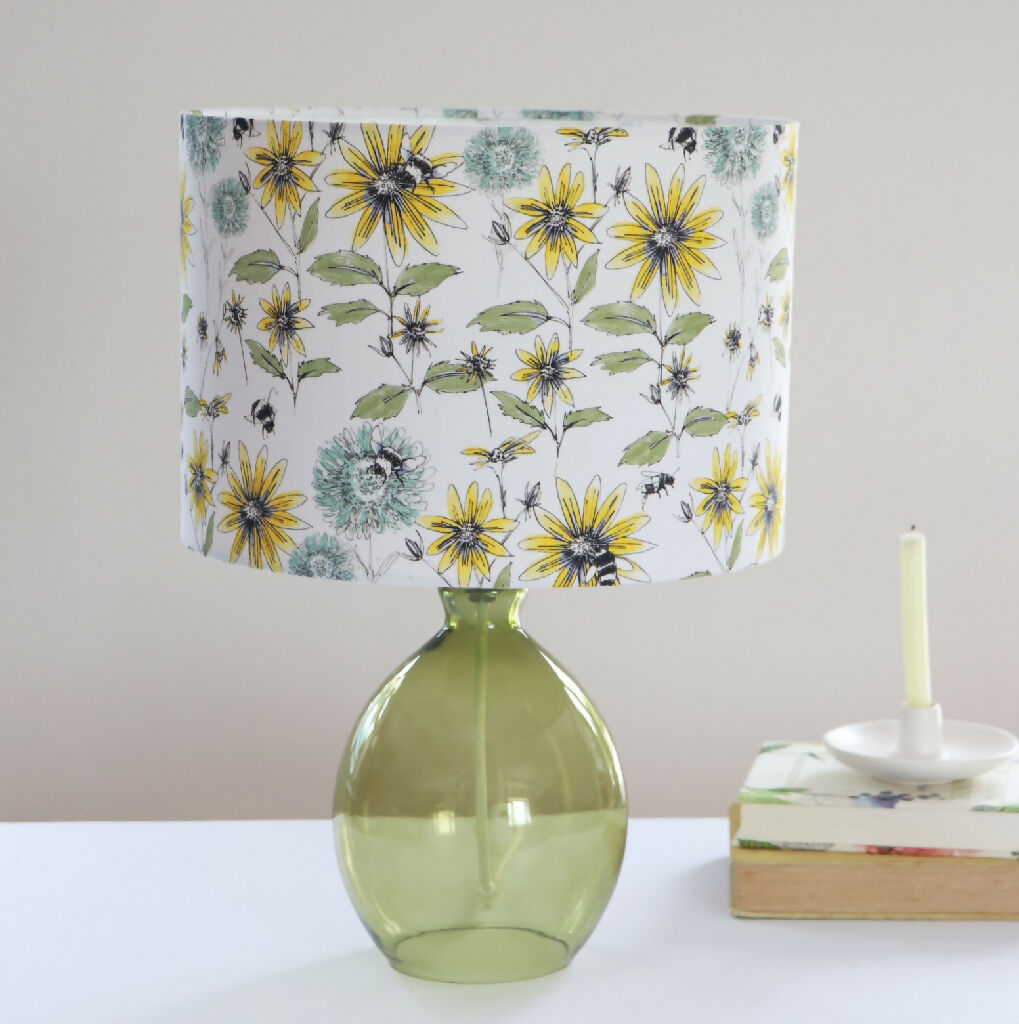 Bumblebee and Flora Designer Lampshade