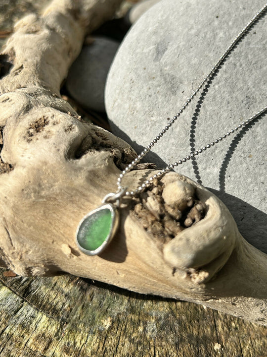 Green Seaglass Necklace