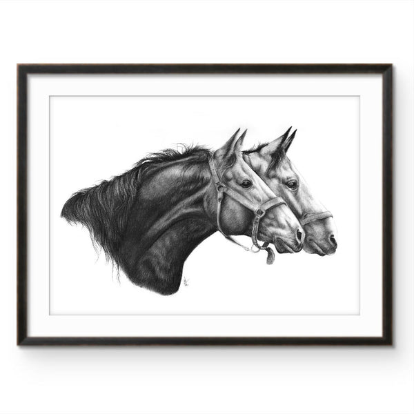 A4 Fine Art Print – “Two Horses”