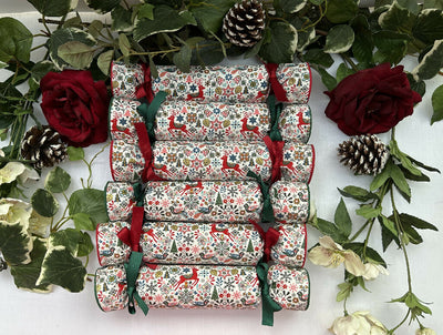 Liberty Print Fabric Christmas Crackers: Eco Reusable Holiday Decor
