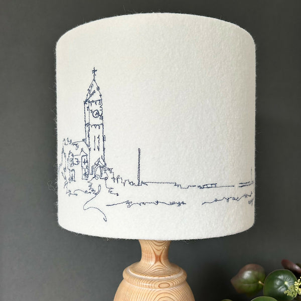 Embroidered Porthleven Lampshade