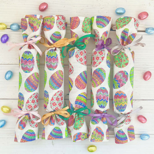 Easter Egg Linen Napkin Crackers