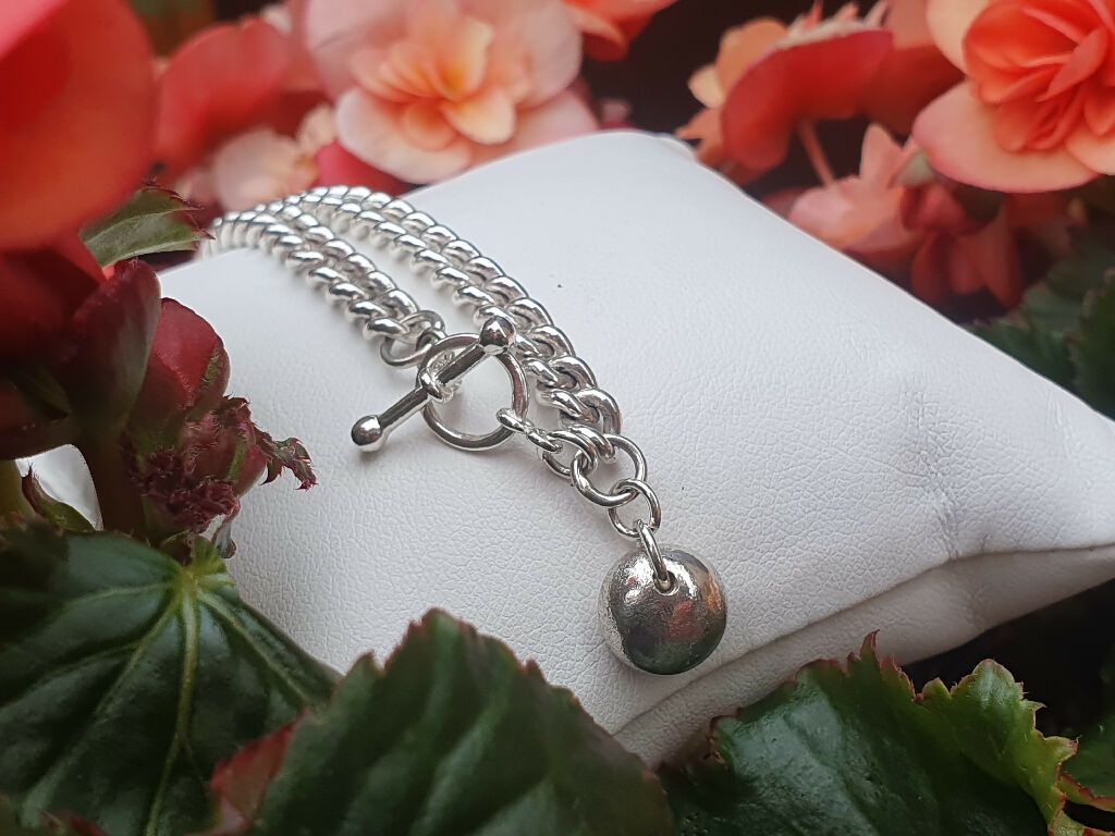 The Silver Pebble Bracelet | Sterling Silver Organic Charm Bracelet