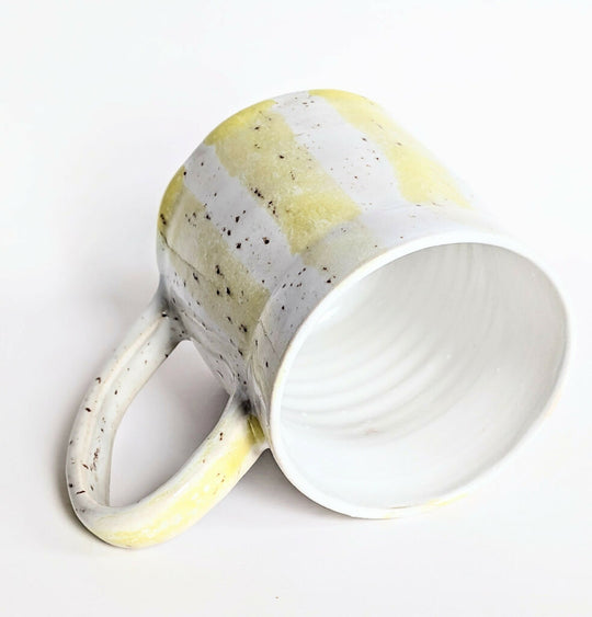 Lemon and cream stripe Mug