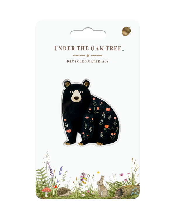 Badge - Black Bear Canada Nature Wildlife Brooch Gifts