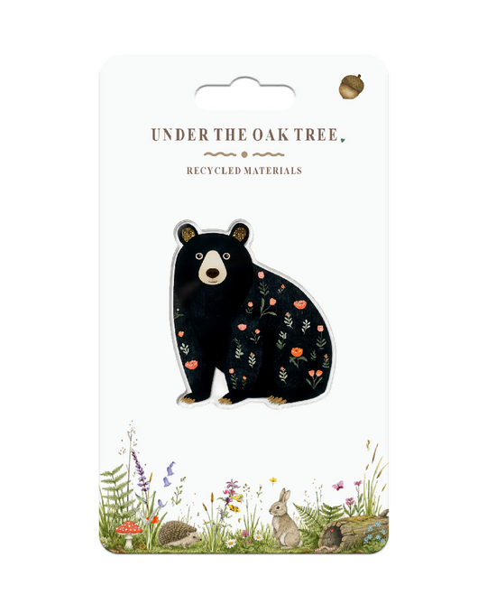 Badge - Black Bear Canada Nature Wildlife Brooch Gifts