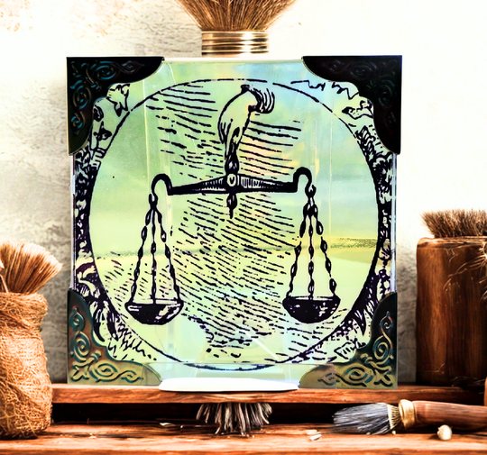 Vintage Zodiac Glass Tile