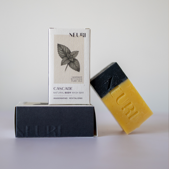 Cascade Peppermint & Rosemary Body Wash Bar with Turmeric and Charcoal