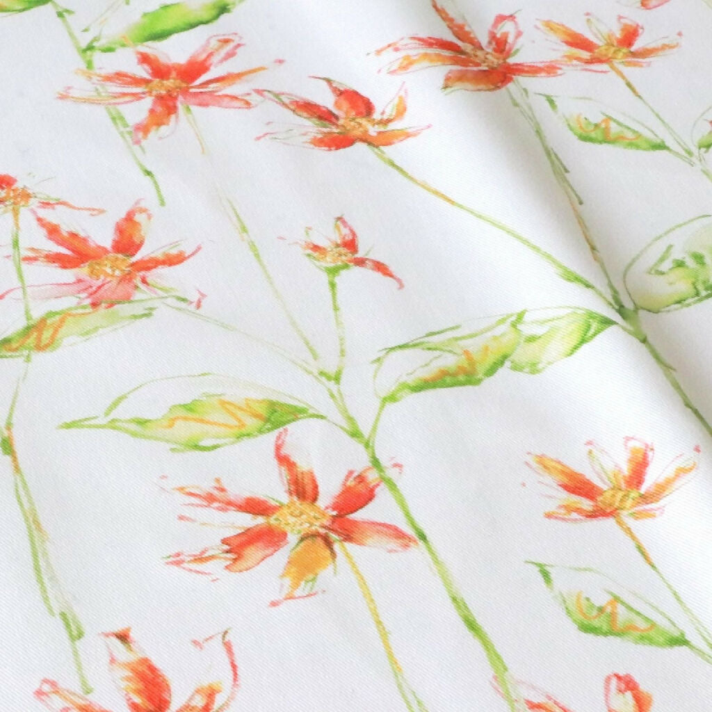 Dancing Autumn Daisies Soft Furnishing Fabric