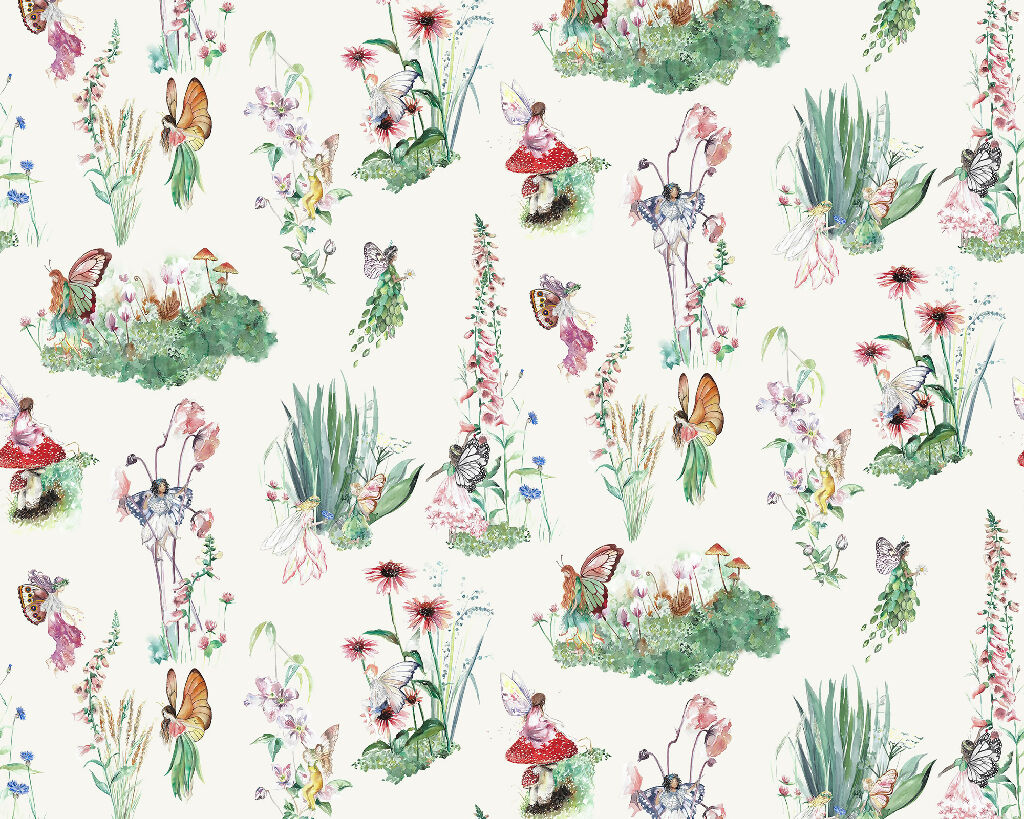 Flower Fairy Garden Curtain Fabric