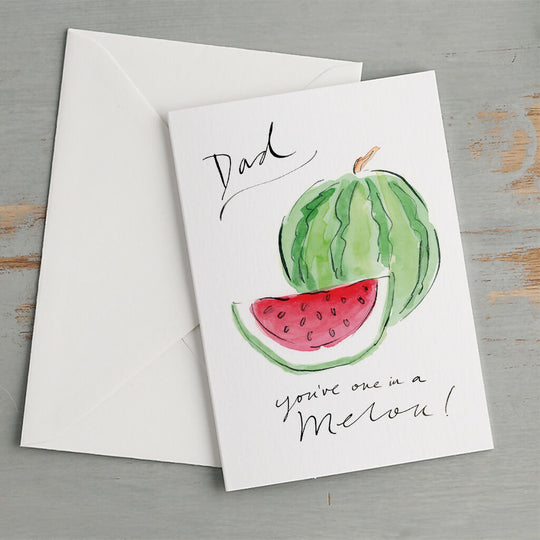 'Dad, You're One In A Melon' Funny Fruit Father's Day Card