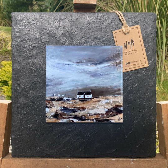 'Blustery Days’ | Slate Framed Scottish Highlands Bothy Wall Art