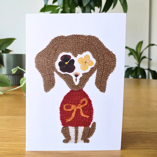 Iris The Dachshund Christmas Card