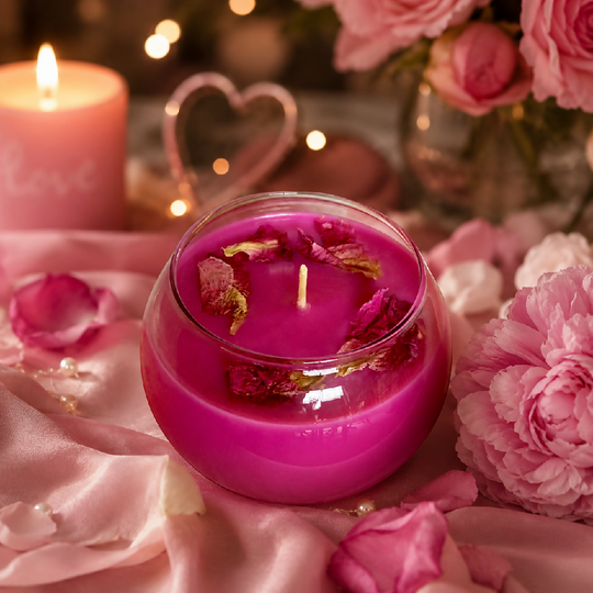 Pink Peony Scented Bowl Candle