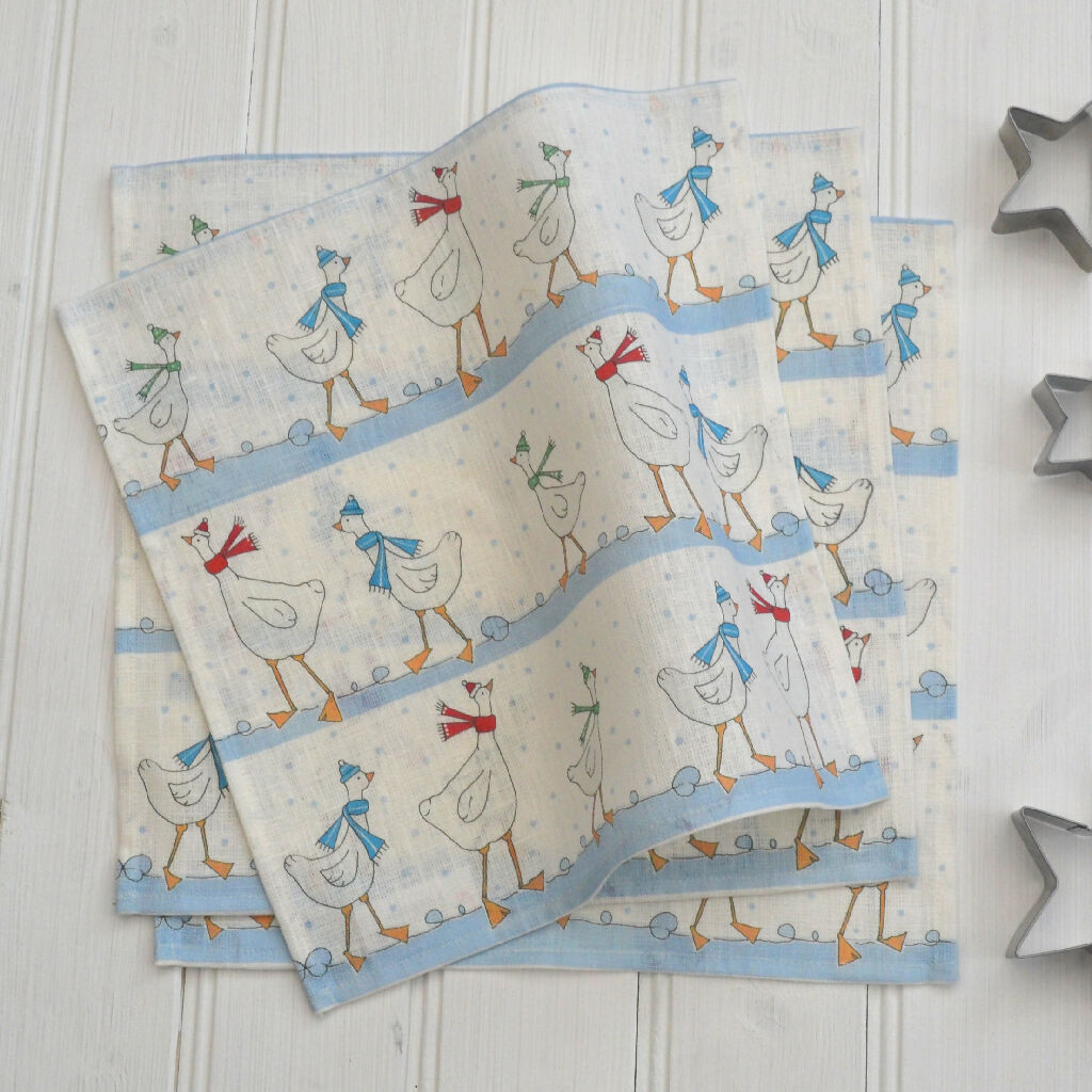 winter geese napkins2