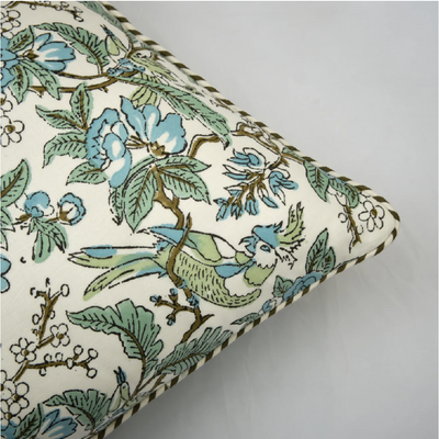 Cushion Cover Indian Toile Hand Block Printed