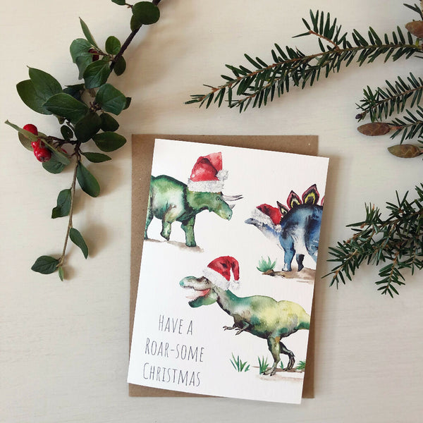 Dinosaur Christmas Card